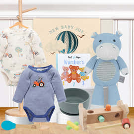 Baby Boy First Birthday Hamper featuring thoughtfully selected baby essentials