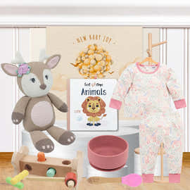 Baby Girl First Birthday Hamper featuring thoughtfully selected baby essentials