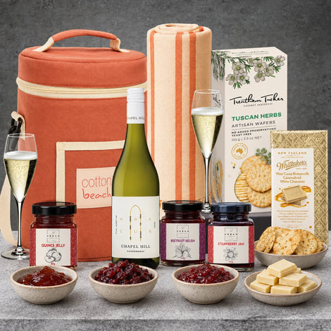 Christmas Pink Beach Day Picnic Hamper from Hampers Galore, a festive summer gift