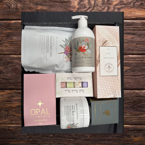 Christmas spa gift hamper with relaxing self-care and pampering essentials