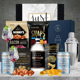 Four Pillars Gin & Shaker Hamper for Him from Hampers Galore, a premium gin gift