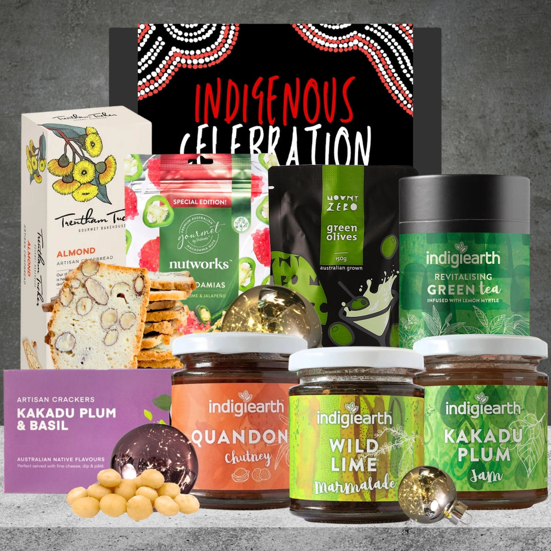 Indigenous Christmas Snack Hamper from Hampers Galore featuring festive gourmet treats