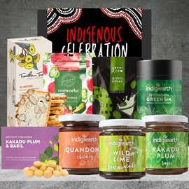 Indigenous Snack Hamper from Hampers Galore featuring premium nuts and savoury gourmet treats