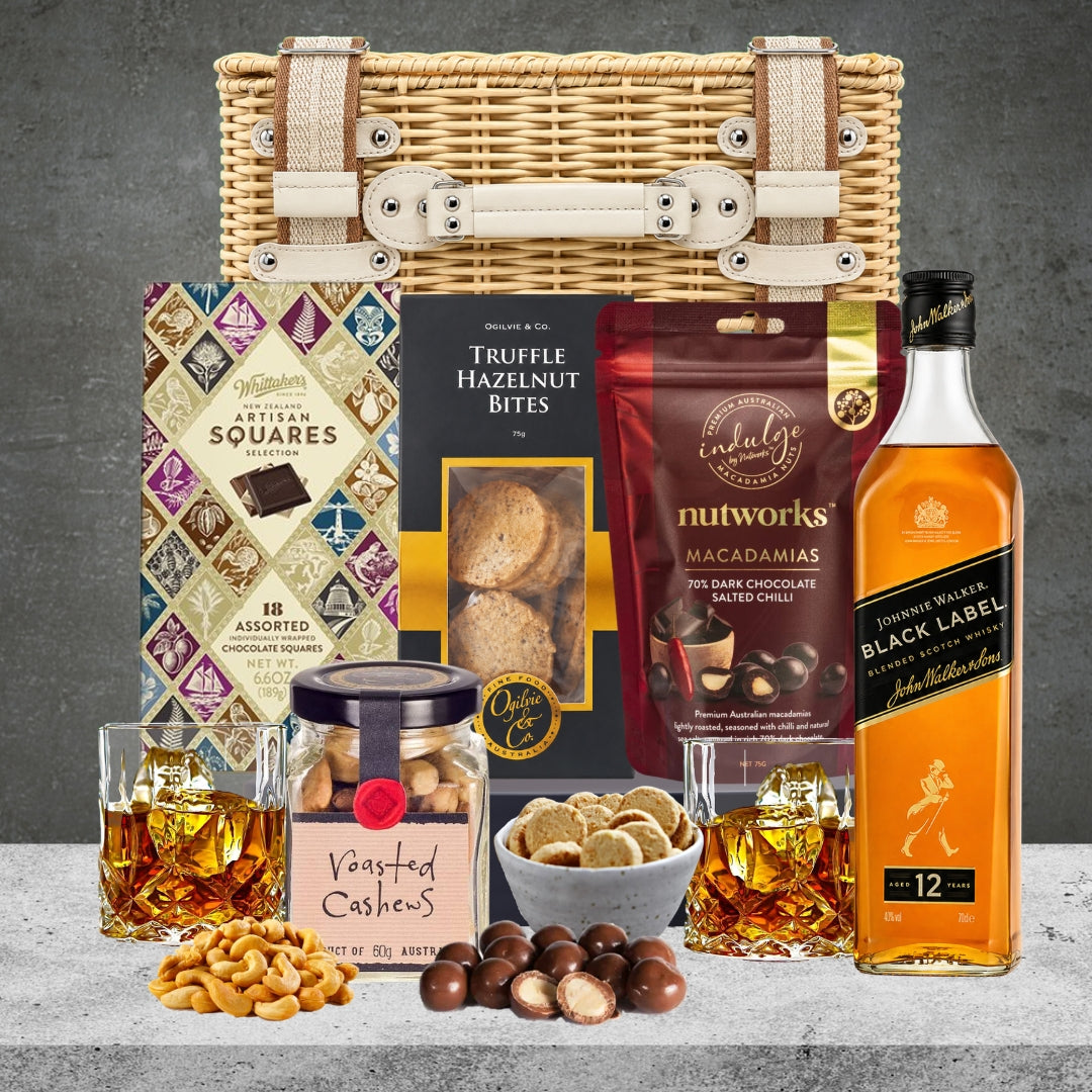 Johnnie Walker Black Hamper Basket