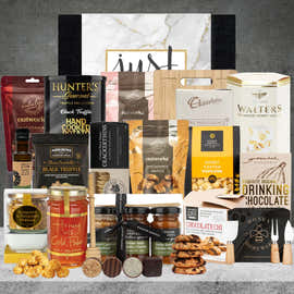 Luxury Snack Hamper featuring chocolates, premium nuts and gourmet treats