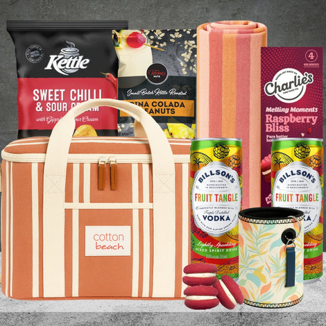 New Year Vodka Beach Day Picnic Hamper from Hampers Galore, a festive New Year gift