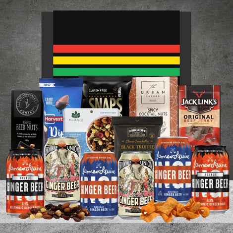 NRL hamper featuring a curated selection of ginger beers