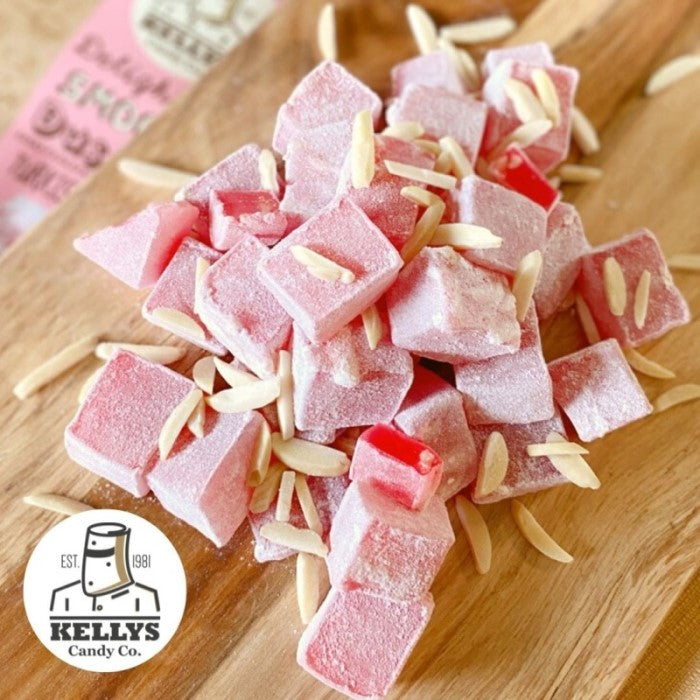 Pretty in Pink Sparkling Christmas Hamper Kelly's Candy Co dusted Turkish delight