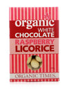 Organic Times White Chocolate Raspberry Licorice 150g