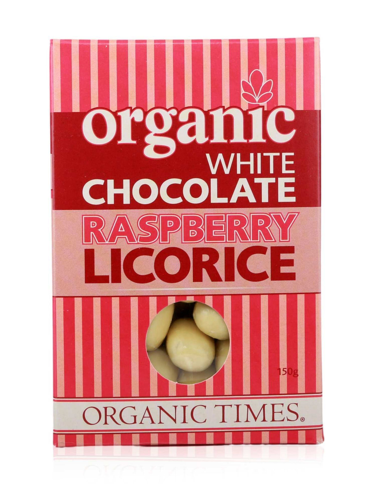Organic Times White Chocolate Raspberry Licorice 150g