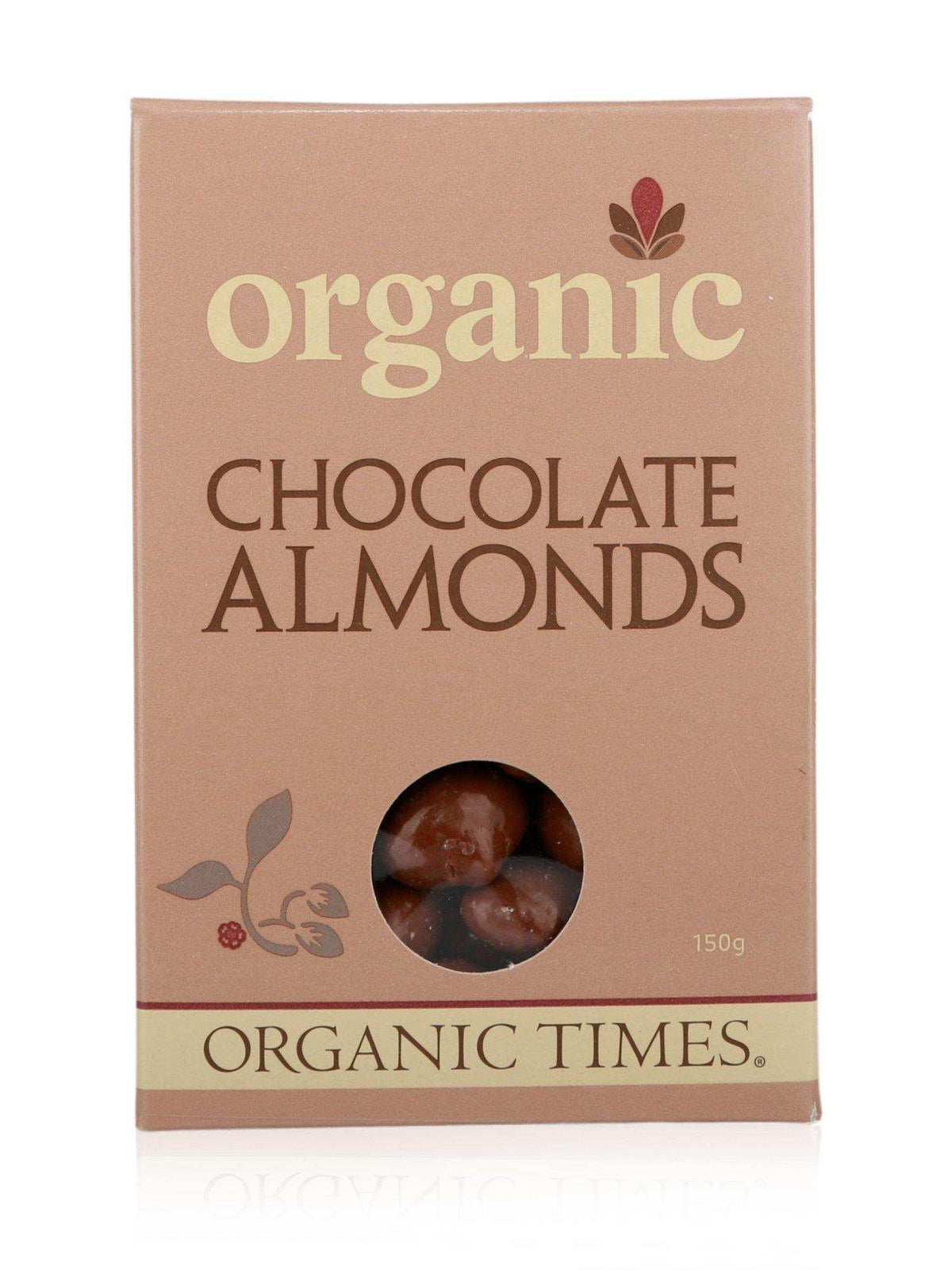 Organic Times Milk Chocolate Almonds 150g