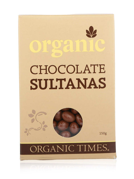 Organic Times Milk Chocolate Sultanas 150g