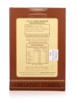 Organic Times Dark Chocolate Macadamia Nuts 150g - view 2