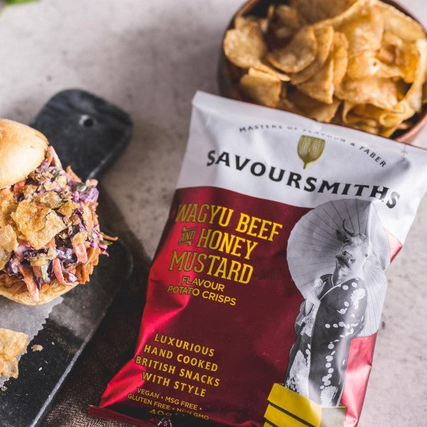 Savoursmiths Vegan Wagyu Beef Honey Mustard Potato Crisps 150g