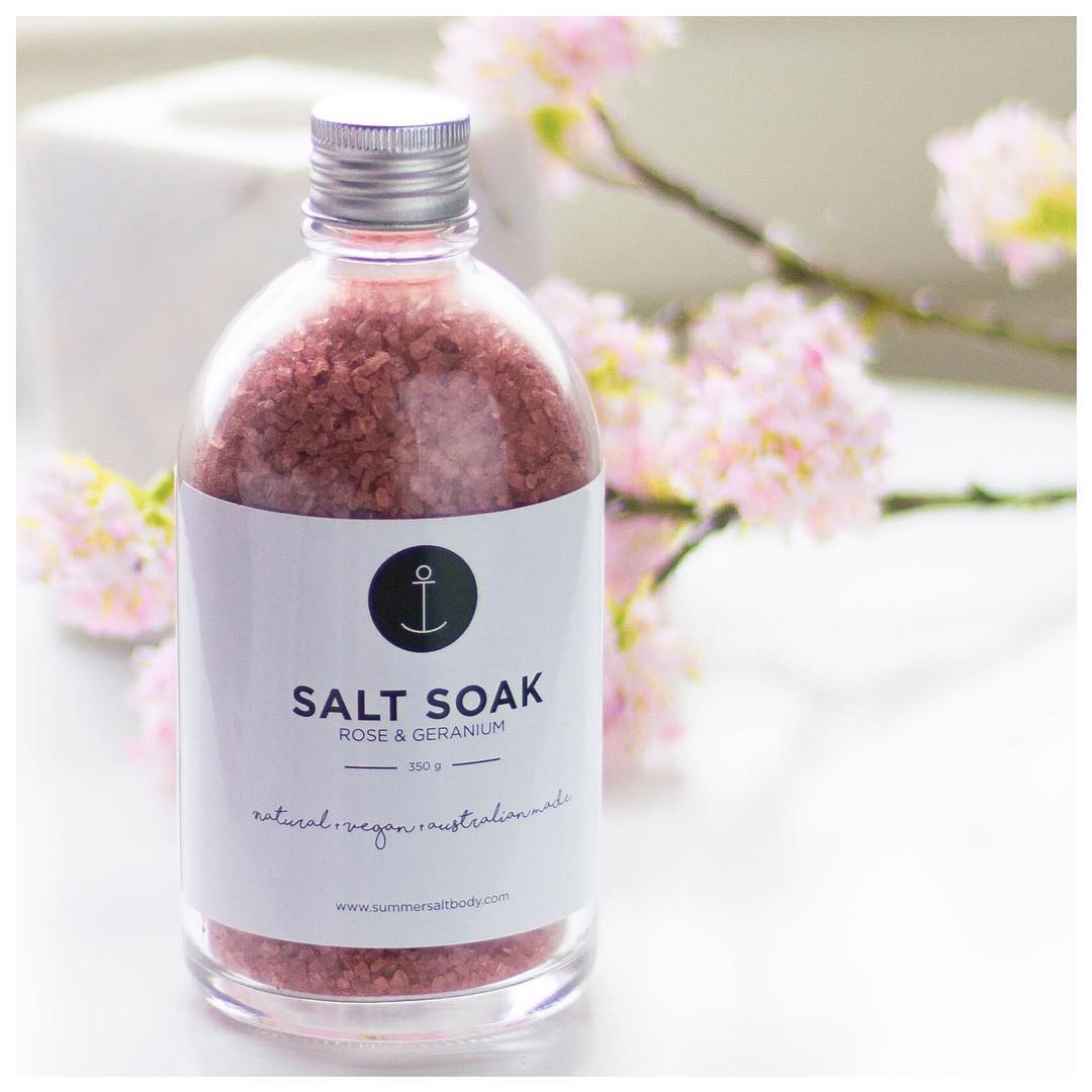 Summer Salt Body Salt Rose & Geranium Soak 350g