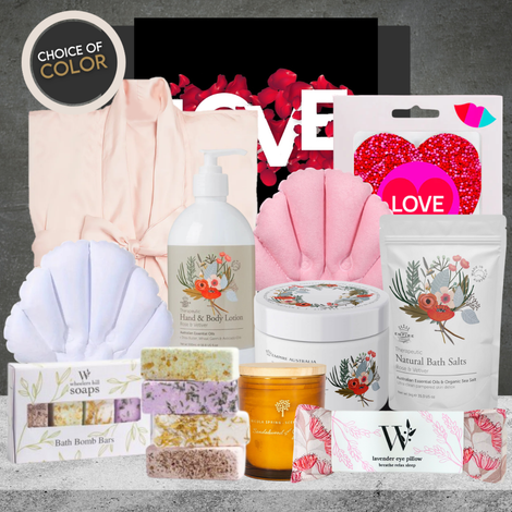 Valentines Home Spa Hamper from Hampers Galore, a luxurious Valentine's Day pamper gift
