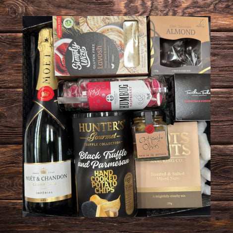 Vegan Christmas gift hamper with plant-based treats