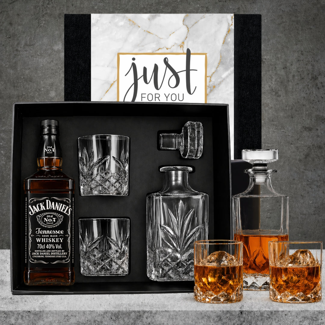 Beautifully curated Whisky Decanter Hamper for celebrating memorable moments