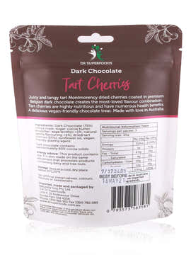 Dr Superfoods Cherry Bombs Dark Chocolate 125g - Healthy Essentials Australia - health food store - health food stores - health food store near me - organic food store - health food store near me