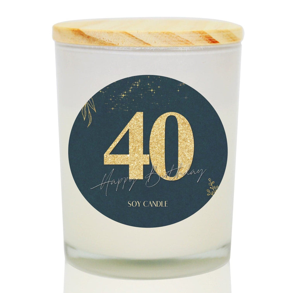 40th Birthday Soy Candle