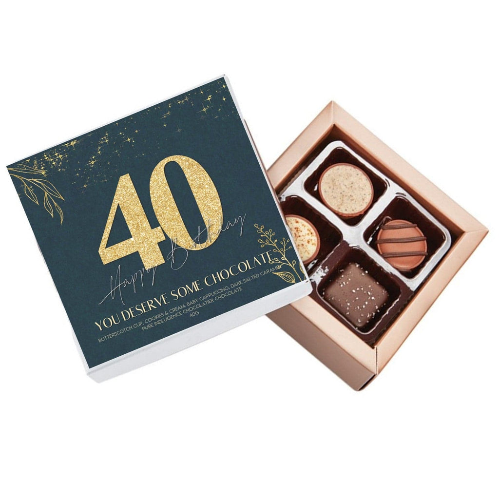 40th Birthday Pure Indulgence Choc Box 40g
