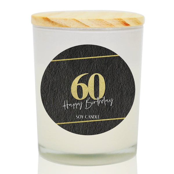 60th Birthday Soy Candle