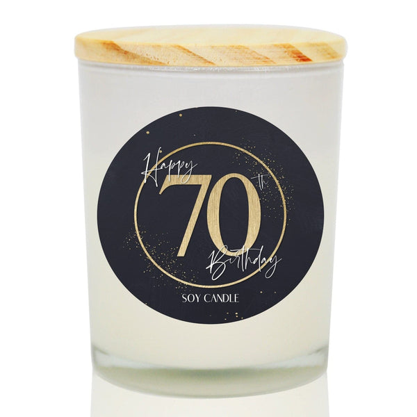 70th Birthday Soy Candle
