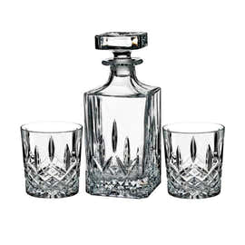 Honey Homeware Glass Scotch Decanter and 2 glasses