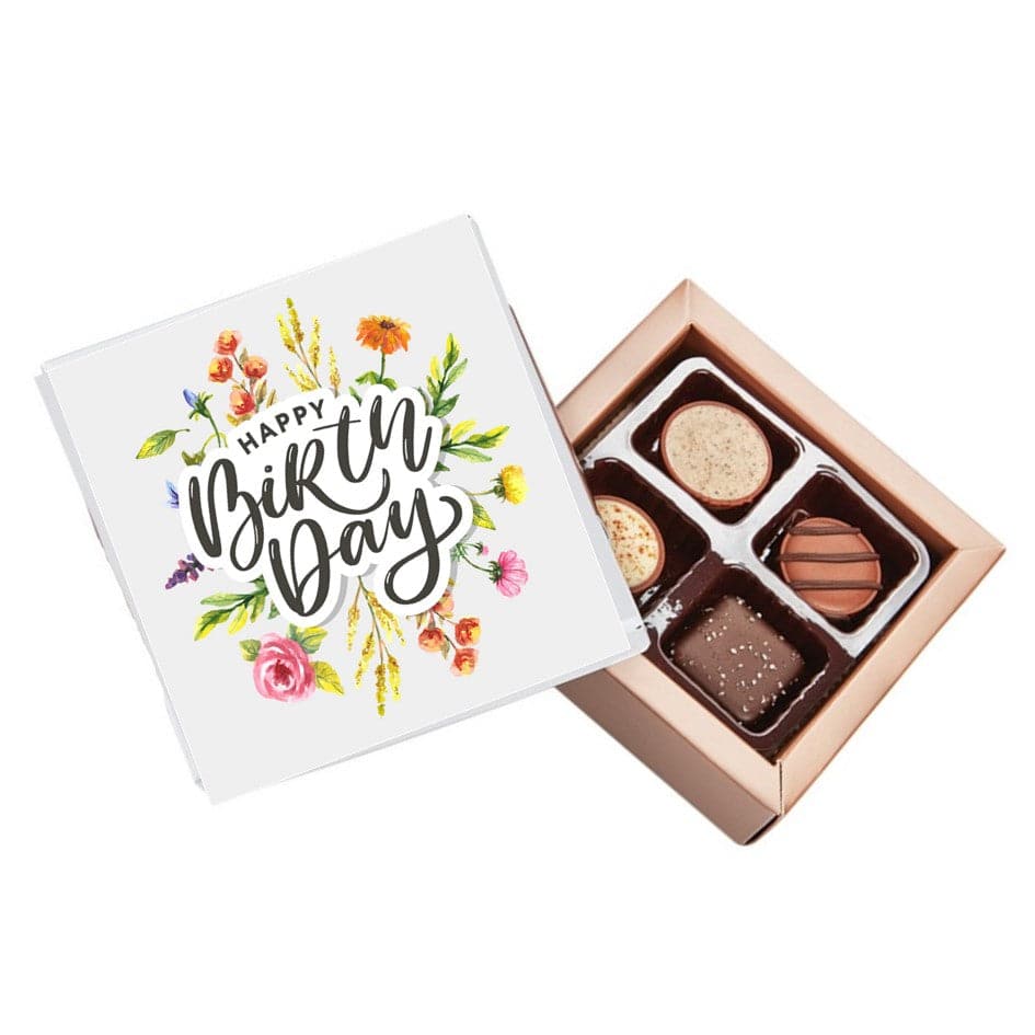 Happy Birthday Flowers Pure Indulgence Choc Box 40g